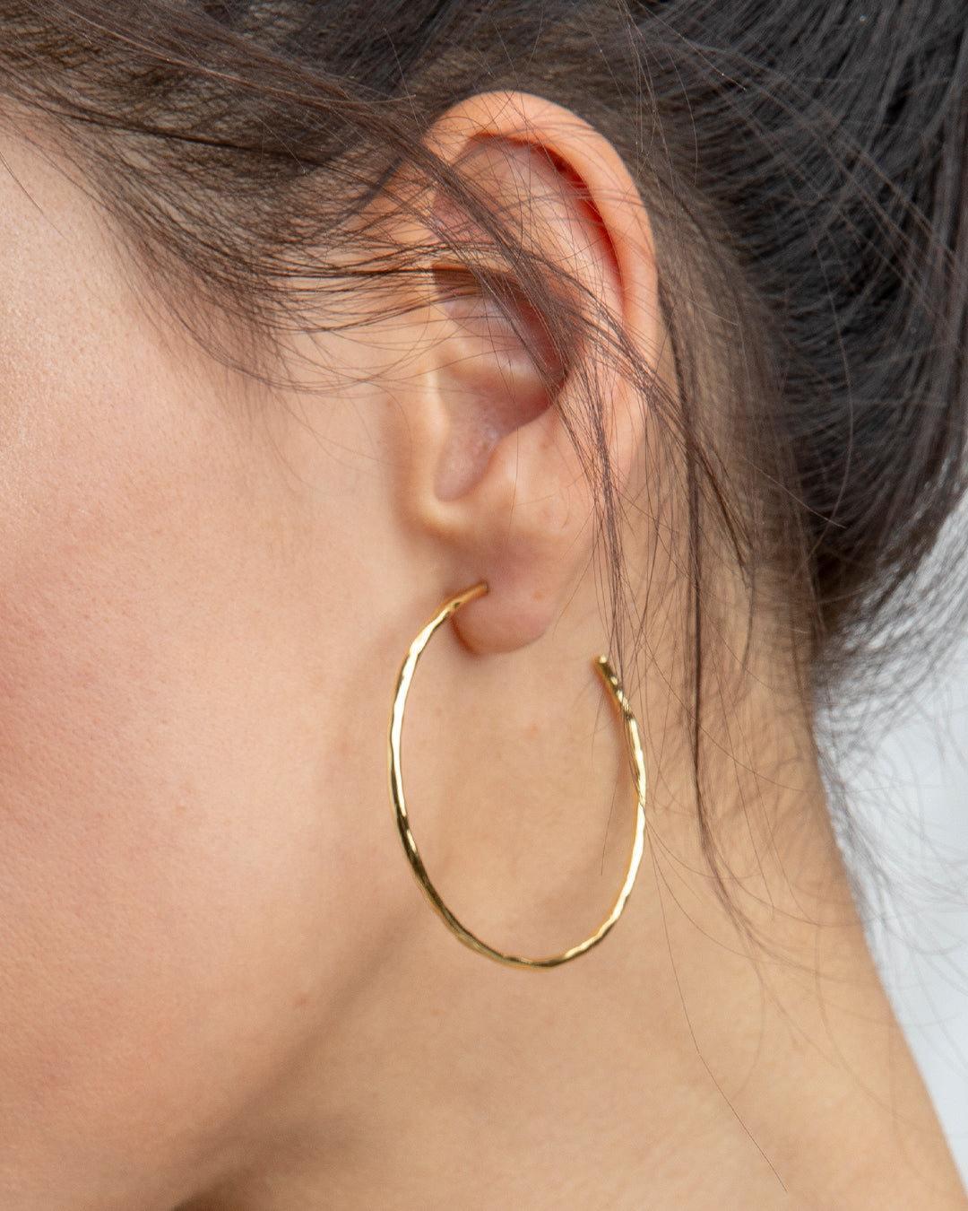 The Paris Thick Hoop Earring, 3 Sizes - Gold, Silver | Misuzi